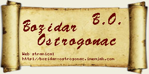 Božidar Ostrogonac vizit kartica